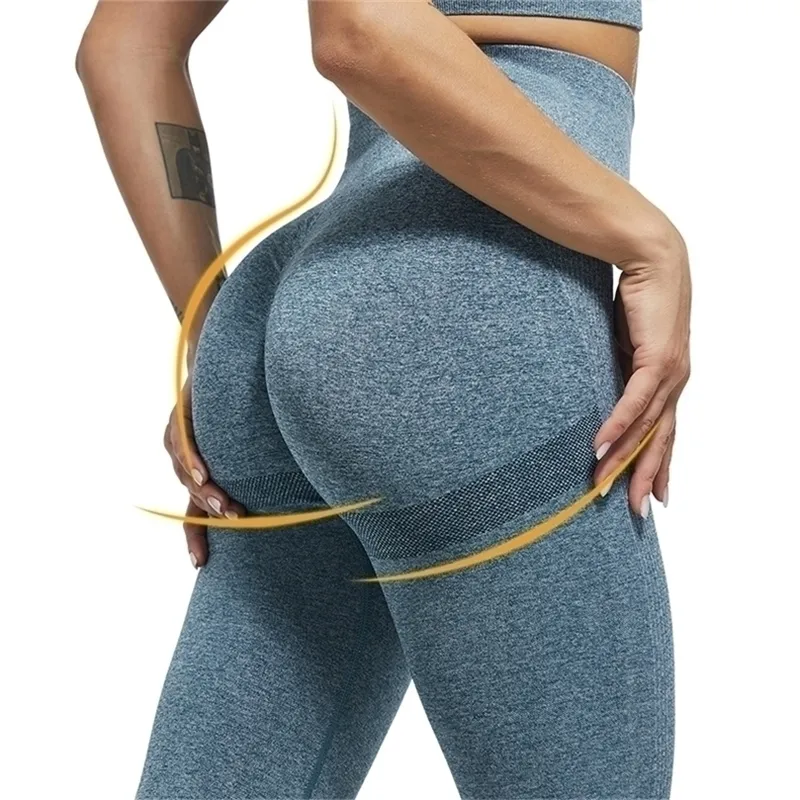 Kvinnors leggings sexig hög midje fitness bubbla rumpa ben push up gym sport leggins träning jegings 220926
