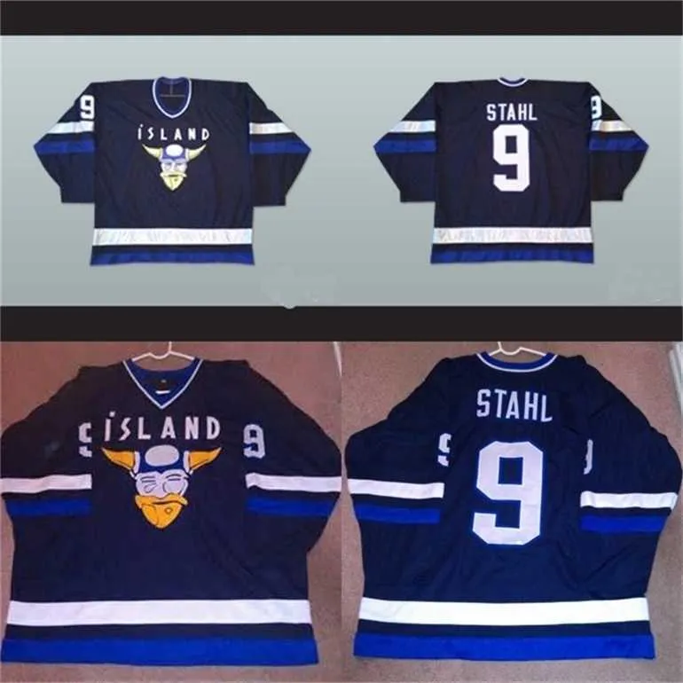 GLA MIT Mighty Ducks Movie Jersey Stahl Iceland＃9男子100％ステッチ刺繍ホッケージャージ速配送