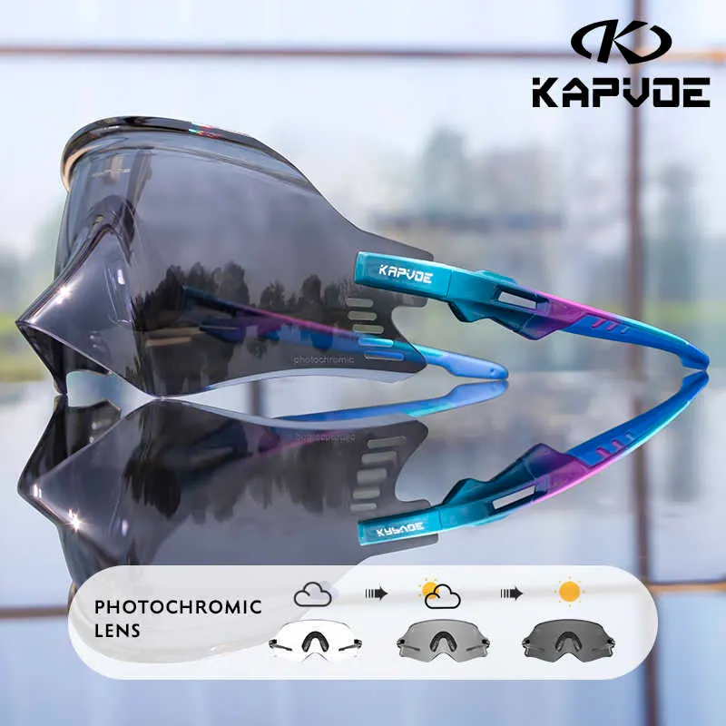 Utomhus Eyewear Kapvoe Nytt fotochromiska solglasögon Fashion Luxury Man Glasögon för att köra fiskescykling Glasögon Travelgolfkvinnor Cykelglasögon T220926