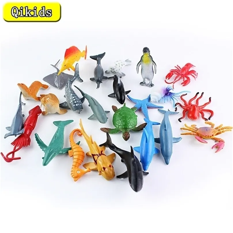 Anime Manga 12pcslot Marine Animal Ação Figuras de 6cm PVC Figura colecionável Toys Anime Figura Figuras Crianças Toys Cognição Presente 220923