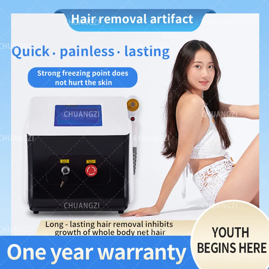 Depiladora láser de diodo permanente portátil para mujeres, máquina de depilación de 2000W, 808nm, rejuvenecimiento de la piel sin dolor, 2024