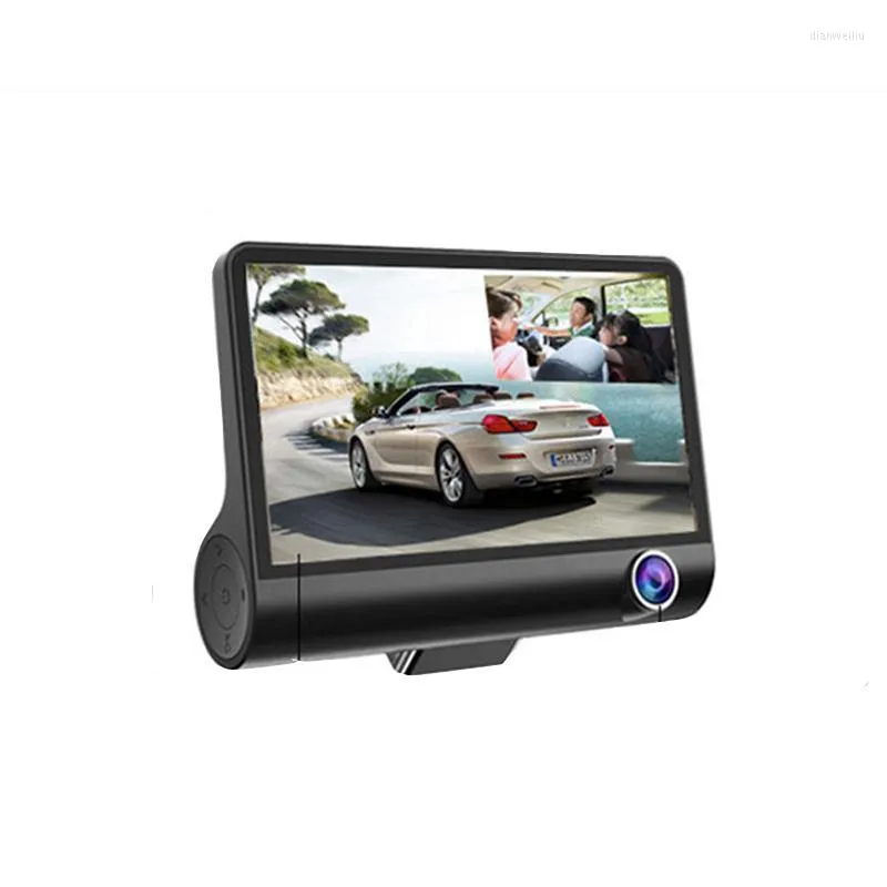 Caméras de vue arrière pour voiture, capteurs de stationnement, objectif 4.0 pouces, tableau de bord, double avec vidéo, enregistreur grand Angle à degrés automatiques 3