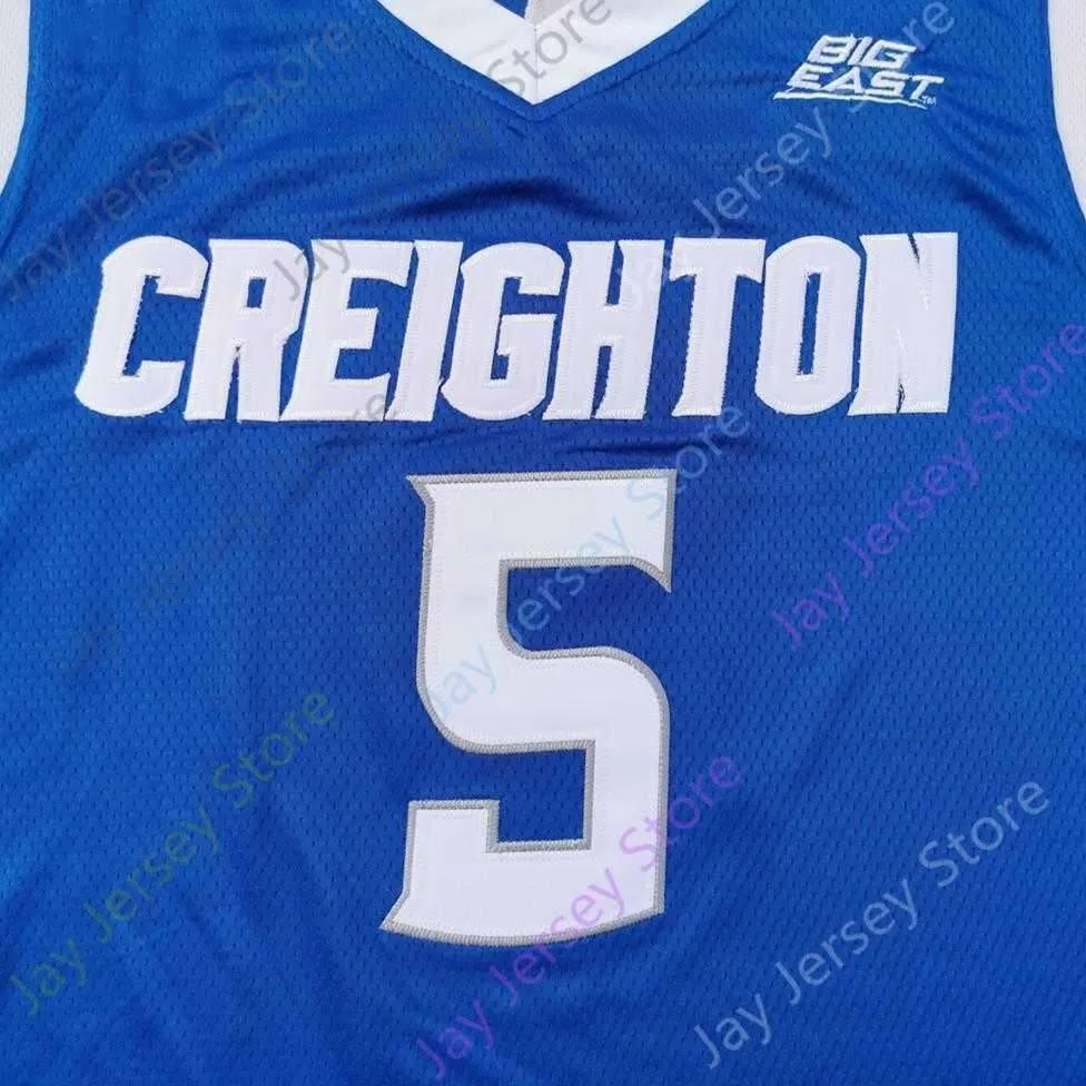 2020 New NCAA College Creighton Bluejays Jerseys 5 -Shon Alexander Basketball Jersey All Stitched Size Men Youth Adult