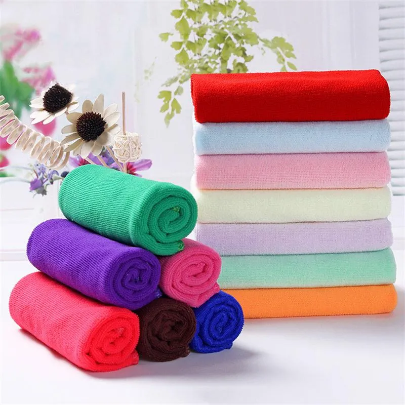 Polyester 30*60CM/12*24INCH Microfiber Kitchen Towel Soft Anti-Grease Lint Free Wiping Rags Quick Dry Hair Towels by sea T9I001871