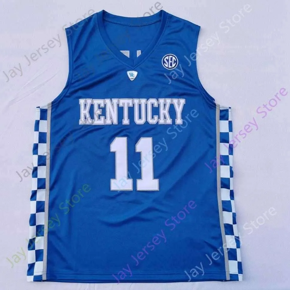 2020 New NCAA Kentucky Wildcats Jerseys 11 Allen College Basketball Jersey Blue Size Youth Adult All Stitched