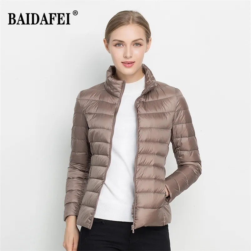 Parkas en duvet pour femme Veste d'automne pour femme 15 couleurs Manteau matelassé léger et résistant à l'eau pour femme Veste courte en duvet 220926