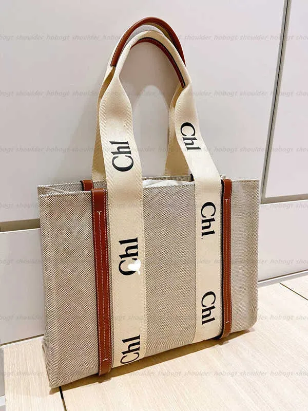 Пляжные сумки роскошные дизайнер знаменитые женские сумочки древесные сумки для покупок с одной сумочки Canvas Fash