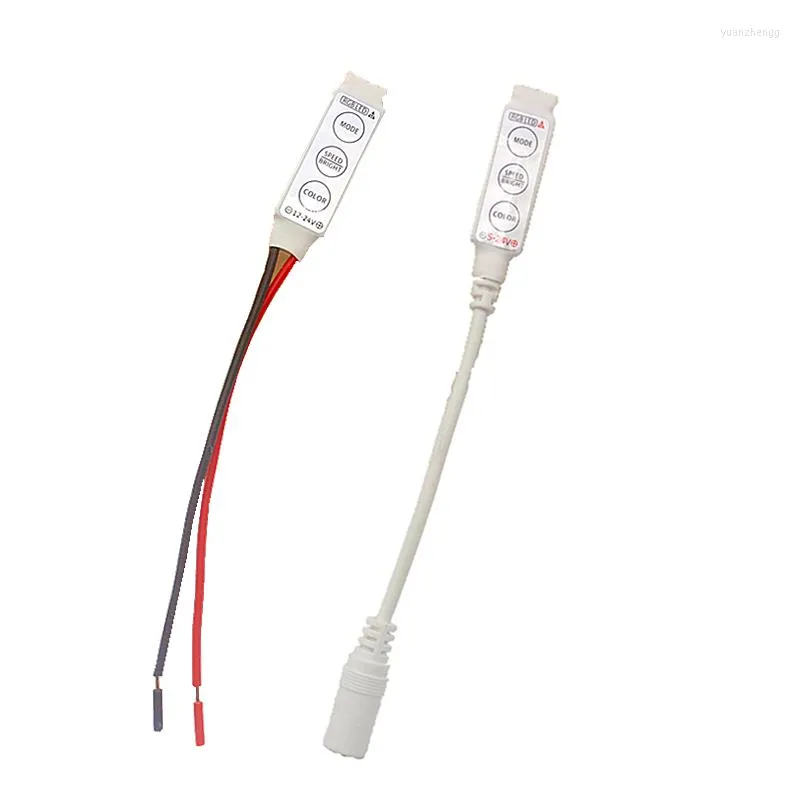 Controllers 1/10 PCS/Lot Dimmer LED -tape RGB -controller DC 5V 12V 24V Mini voor 3528 2835 5730 Striplicht