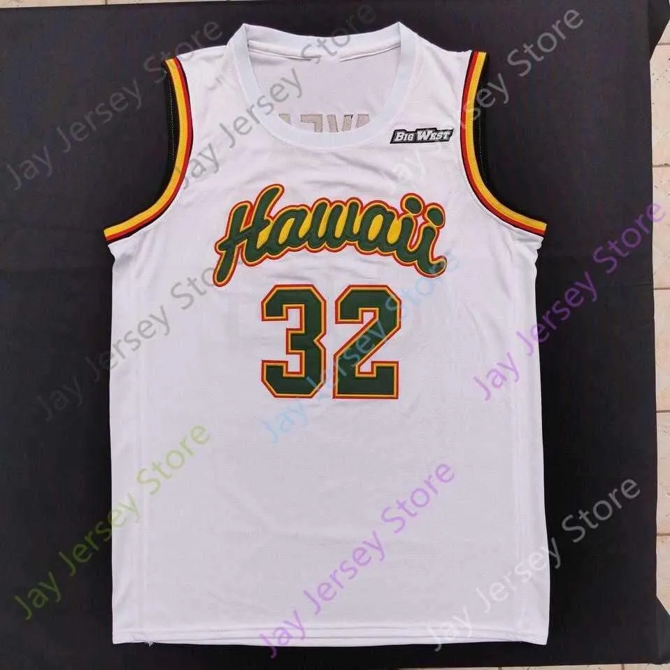 2020 New NCAA Hawaii Jerseys 32 Samuta Avea College Basketball Jersey White Size Youth Adult All Stitched Embroidery