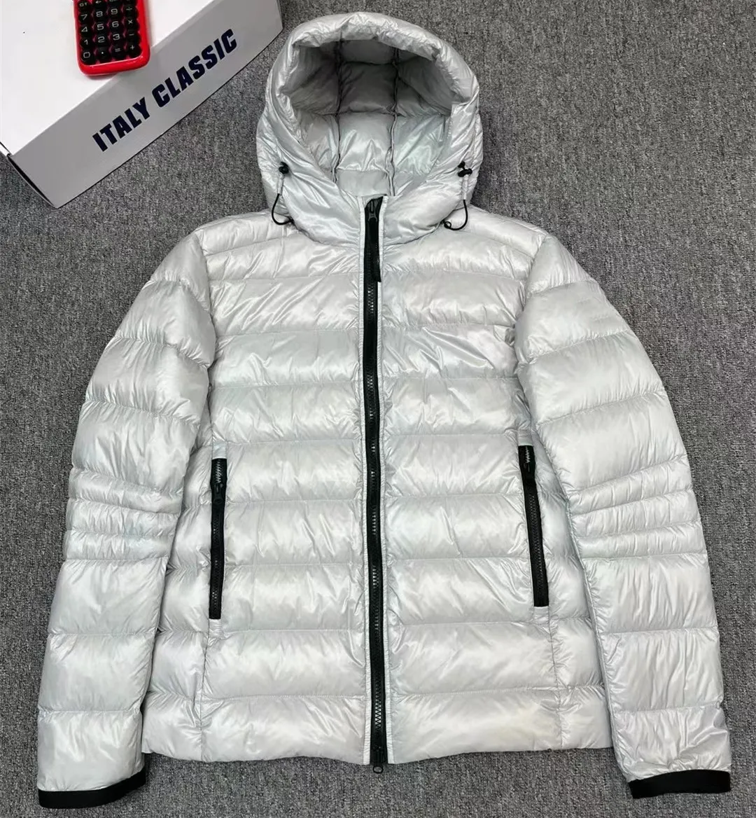 Męskie Parkas Men Crofton Down Down Designer Designer Czarny puffer zimowy płaszcz kołdry Pakiet S-2xl