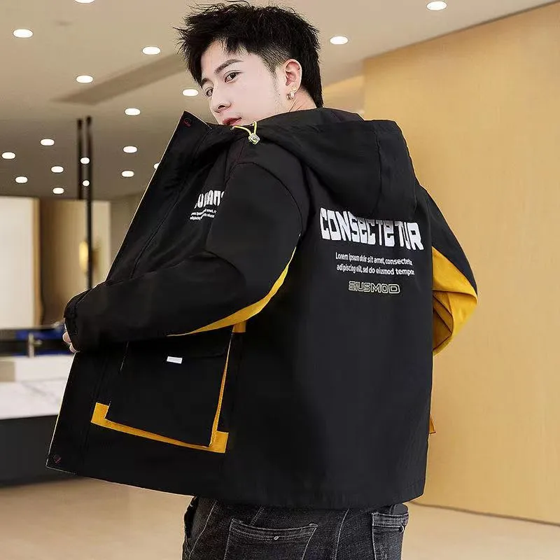 手数料安い 2022 Jackets Casual Casual Printed Logo Korean Mens Autumn クラフト・布製品