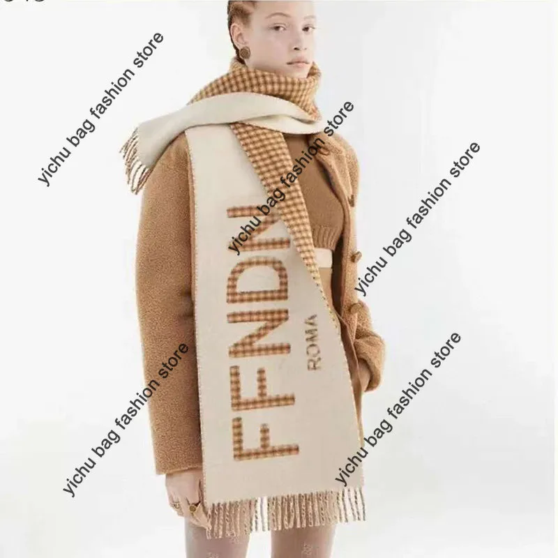 Klasyczna zimowa damska kaszmirowa chusta F szalik luksusowej marki szal damski Foulard Cover-Up Lady Wrap chustka tłumik