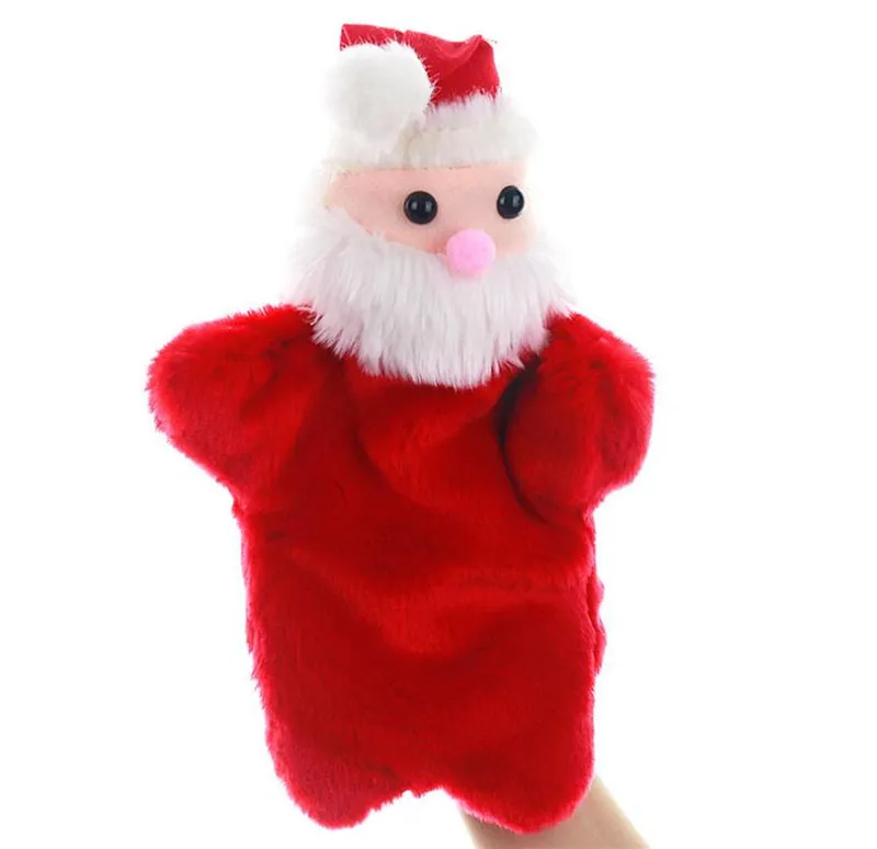 Рождественская рука кукольная куколка мультфильм Санта -Клаус