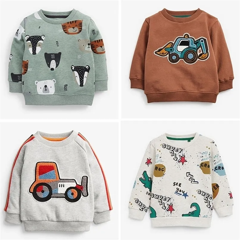 Marca de qualidade de pulôver Terry Cotton Crianças roupas infantis gata garoto suéter de menino moletons moletons camisetas