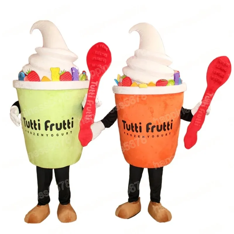 Performance Ice Cream Mascot Costumes Cartoon Character Outfit Suit Carnival Unisex Adults Size Halloween Christmas Fancy Party Carnival Dress suits