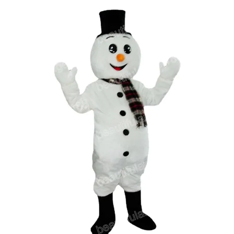 Noël bonhomme de neige mascotte Costume personnage de dessin animé tenue Costume Halloween adultes taille fête d'anniversaire tenue de plein air activités caritatives