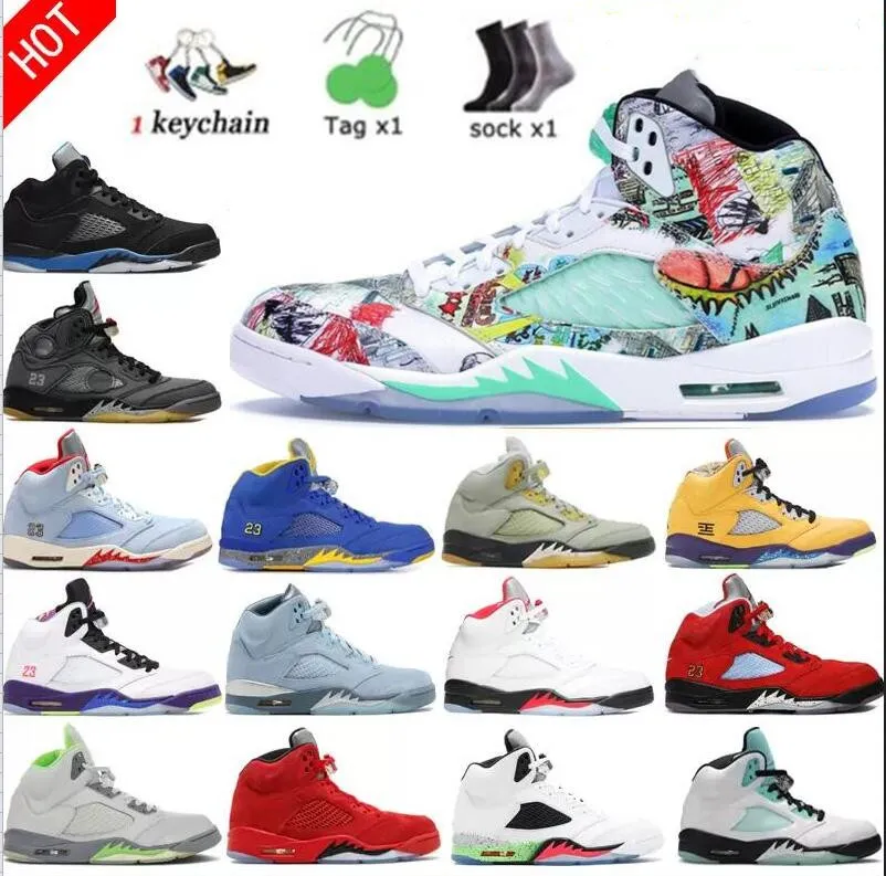 Basketball Shoes Sports Sneakers University Racer Blue Easter Mars Fire Red Raging New Jumpman 5S 5 Aqua Concord Pinksicle Unc For Her Dj Khaled
