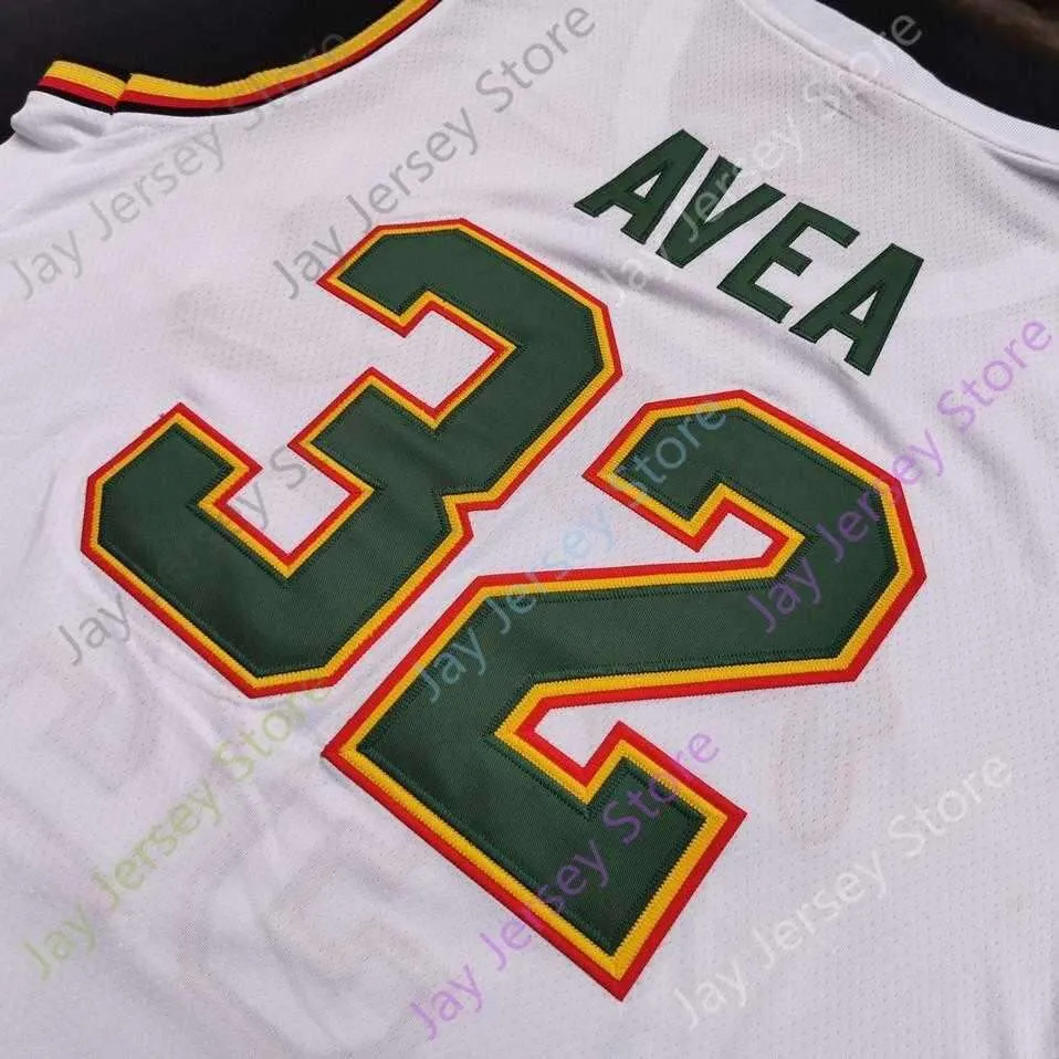 2020 New NCAA Hawaii Jerseys 32 Samuta Avea College Basketball Jersey White Size Youth Adult All Stitched Embroidery