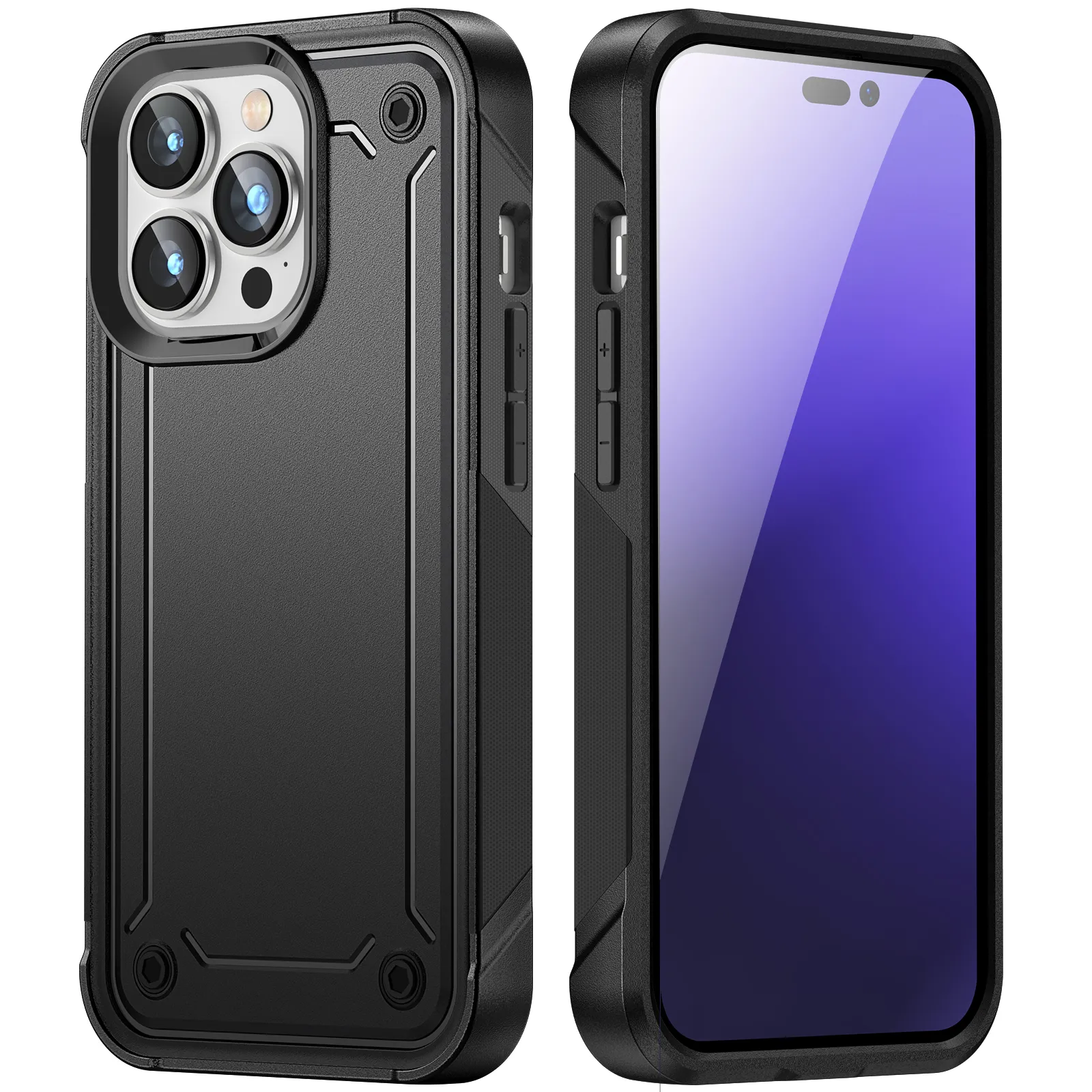 Obudowy telefonu komórkowego na iPhone 14 pro Max podwójna warstwowa ciężka wytrzymała pc miękki miękki zderzak TPU Protective Case Fit Iphone 14 Plus/14 Pro/14 6,1 cala