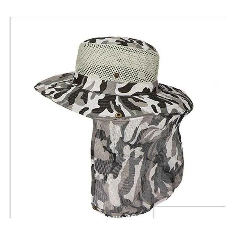 boonie hats outdoor camouflage caps sport leaf jungle military cap fishing hats sun screen gauze cap cowboy packable army bucket hat