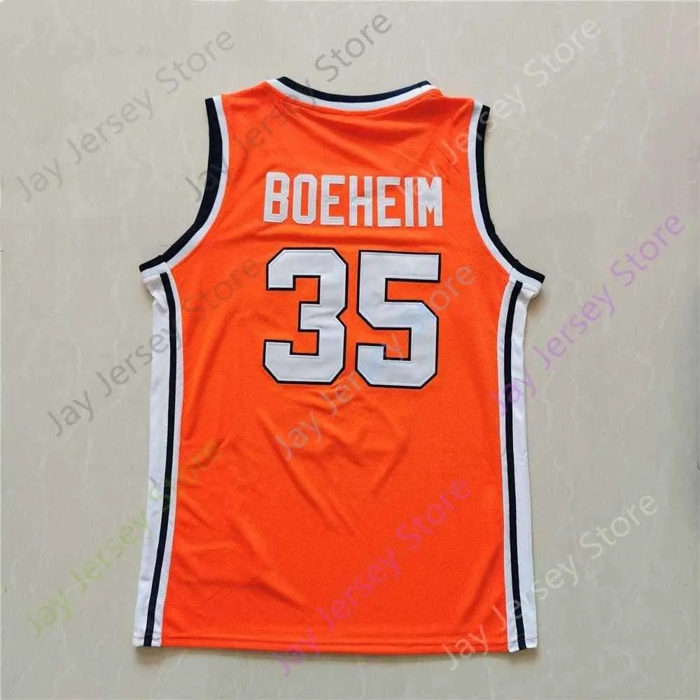 2021 New NCAA College Syracuse Orange Jersey 35 Buddy Boeheim Size S-3XL All Stitched Embroidery