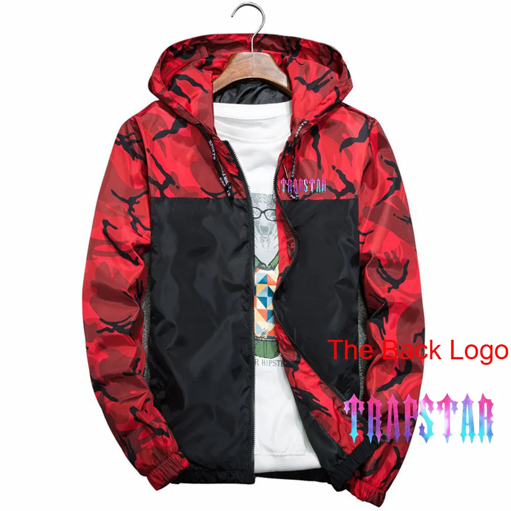 Men's Jackets Trapstar London Men's Long Sleeves Splicing Camouflage Windbreaker Jackets Sporting Slim Zipper Hoodies Coats Clothing 220926 990