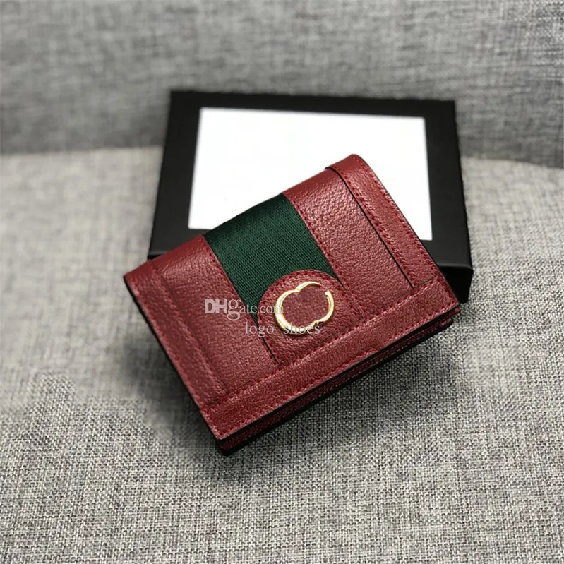 Carteira curta de listra clássica zíper unissex de moeda interior bolsas de couro genuíno carteira curta com caixa