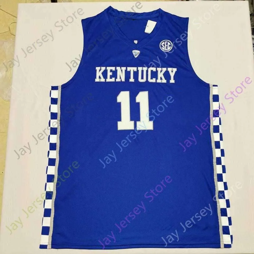 2020 New NCAA Kentucky Wildcats Jerseys 11 Allen College Basketball Jersey Blue Size Youth Adult All Stitched