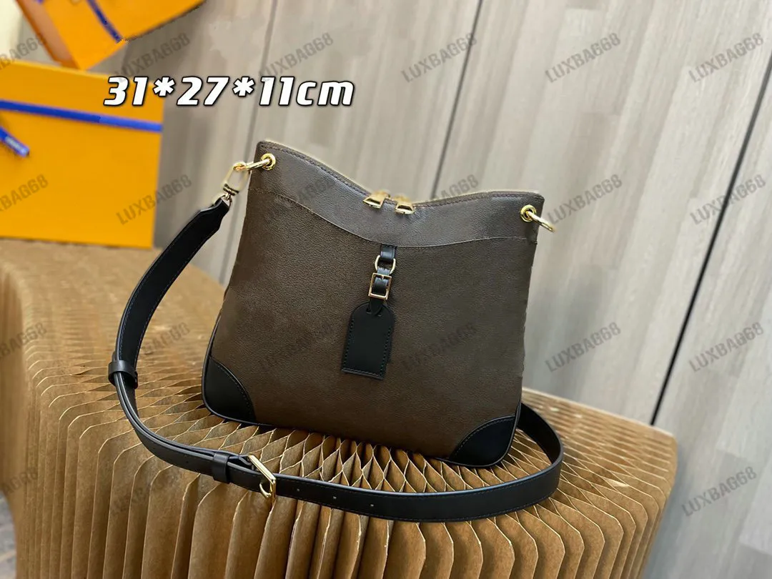 Odeon PM dubbel zippad designer satchel väska odeon mm axelväskor stor kapacitet vintage tote damier eben m45354 m45353 m45355