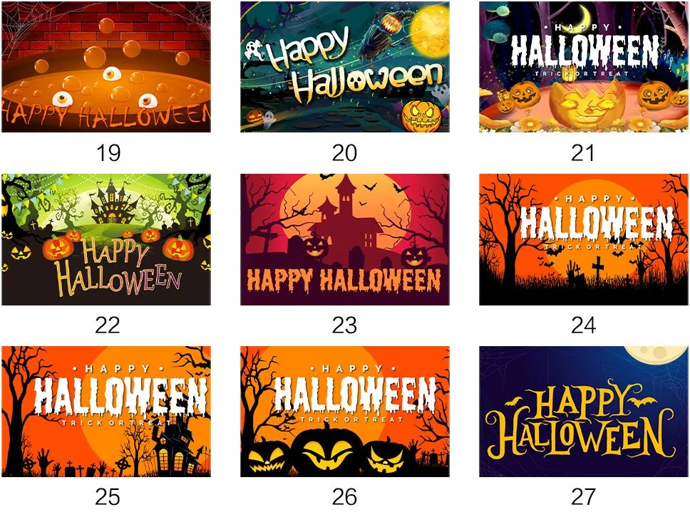 Halloween Banner Background Flags 90x150cm Horror Theme Party Decorations Lantern Pumpkin House Flag 37 Styles DHL Ship CPA4451