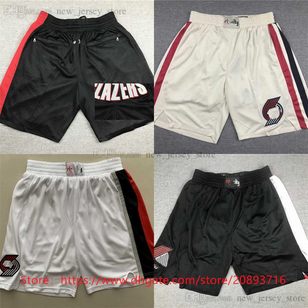 Ny basket Damianlillard Shorts Classic Justdon S-3XL med Pocket Hip Pop Pant Zipper Sweatpants Man Pants