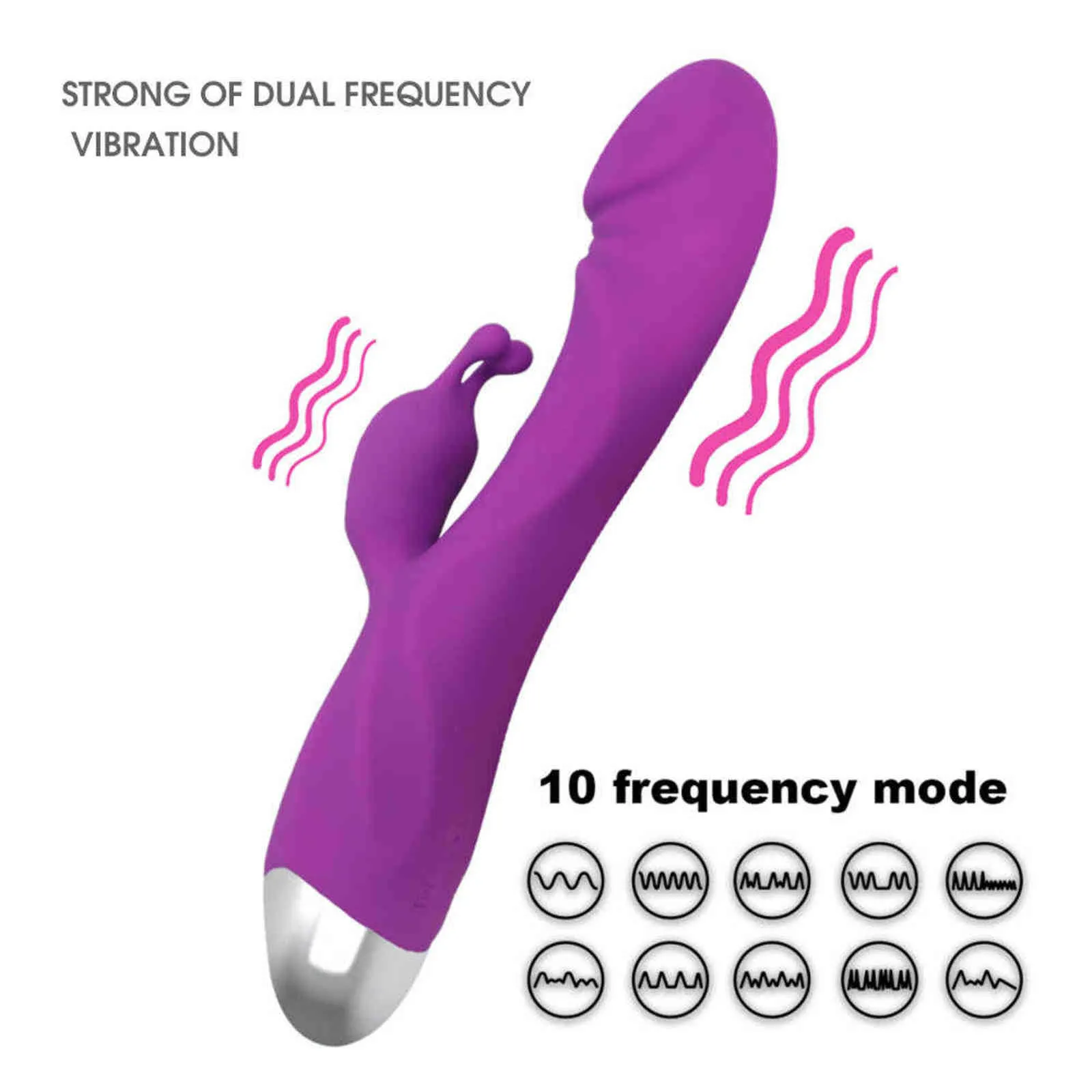 Nxy Vibrators Sex G-punkts Dildo Av Klitorisstimulator Usb Pålitliga onanileksaker för kvinnor för vuxna kvinnor 1109
