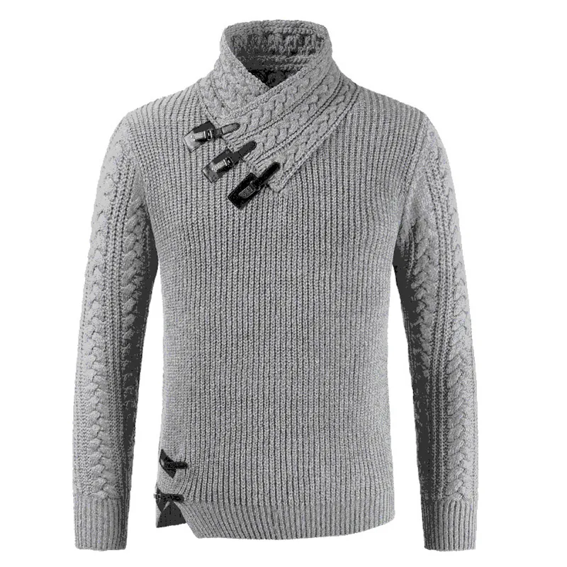 Herrtröjor vinter turtleneck tröja mode stor storlek pullover höst varma skjortor retro kläder stickning 220927