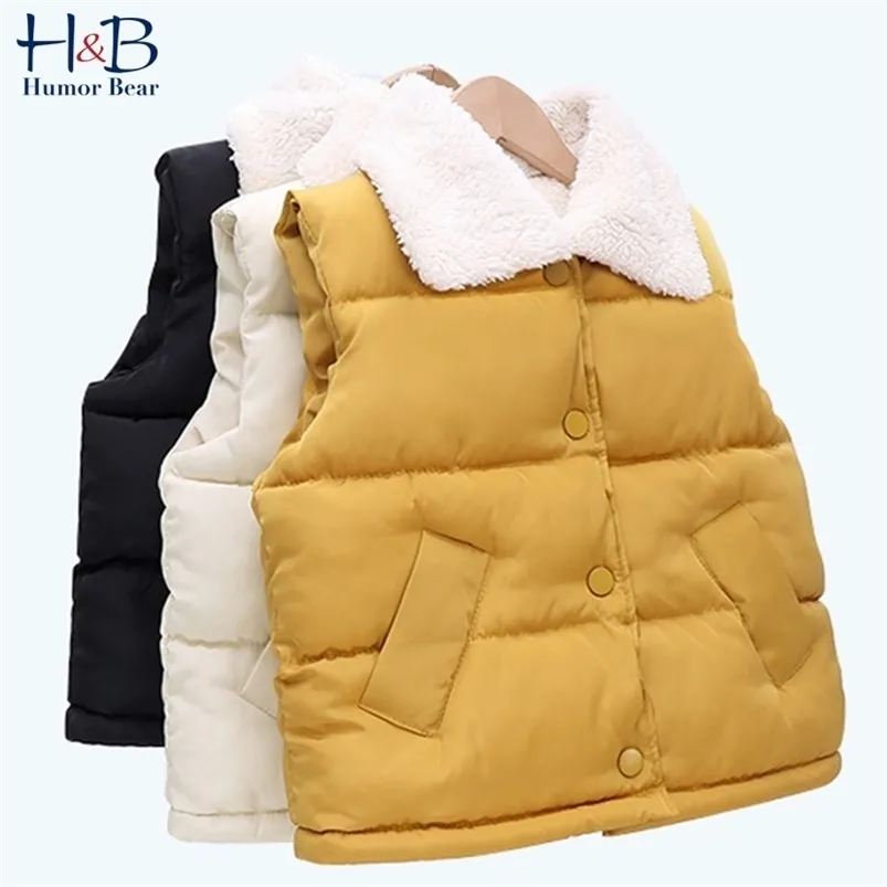 Chaleco Humor Oso Niños Chaleco Otoño Invierno Sin mangas Con cuello en V Sólido Chaleco informal Bebé Terciopelo Cálido Abrigo para niños 220927