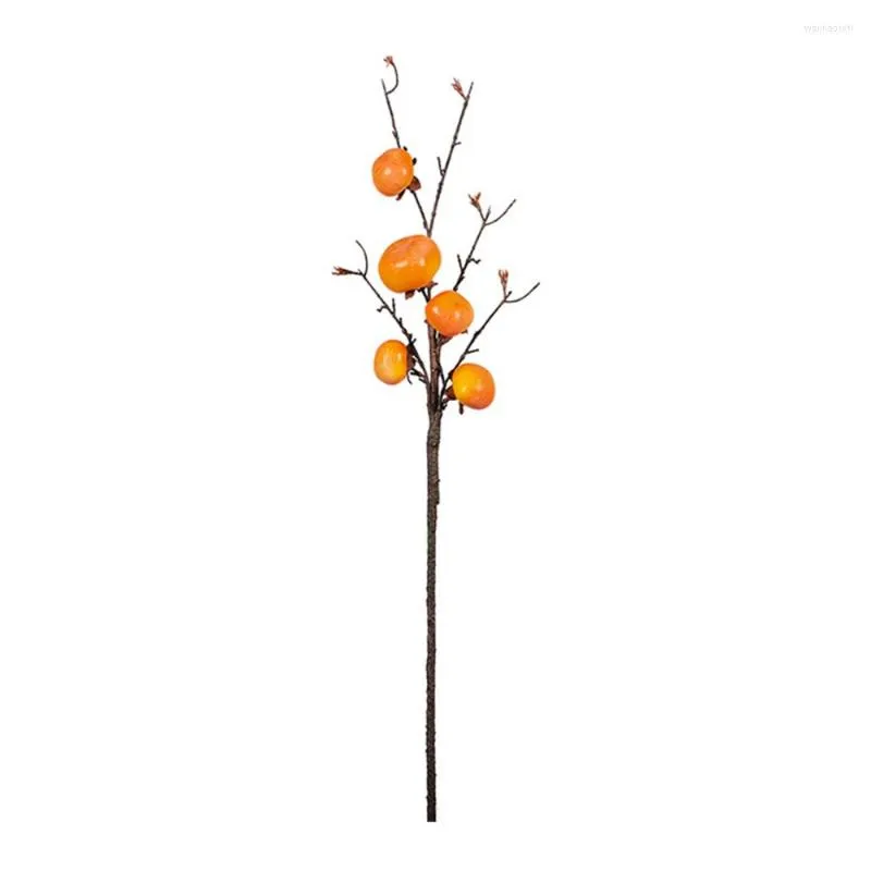 Party Decoration Persimmon Ornaments Decorations 93 Cm Home 5 Fruits Flower Arrangement Accessories 93cm Well-made Fruit Tree Branch