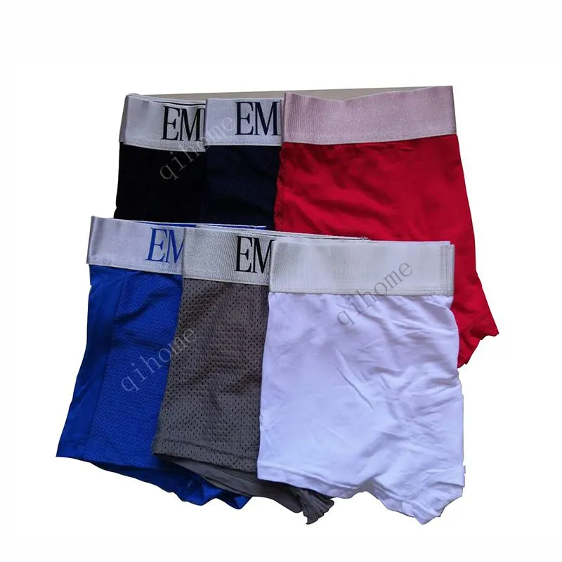 5 stks/partij Mesh Ademend Boxers Onderbroek Shorts Voor Man Sexy Ondergoed Casual Korte Modale Mannelijke Homo Onderkleding boxerShorts