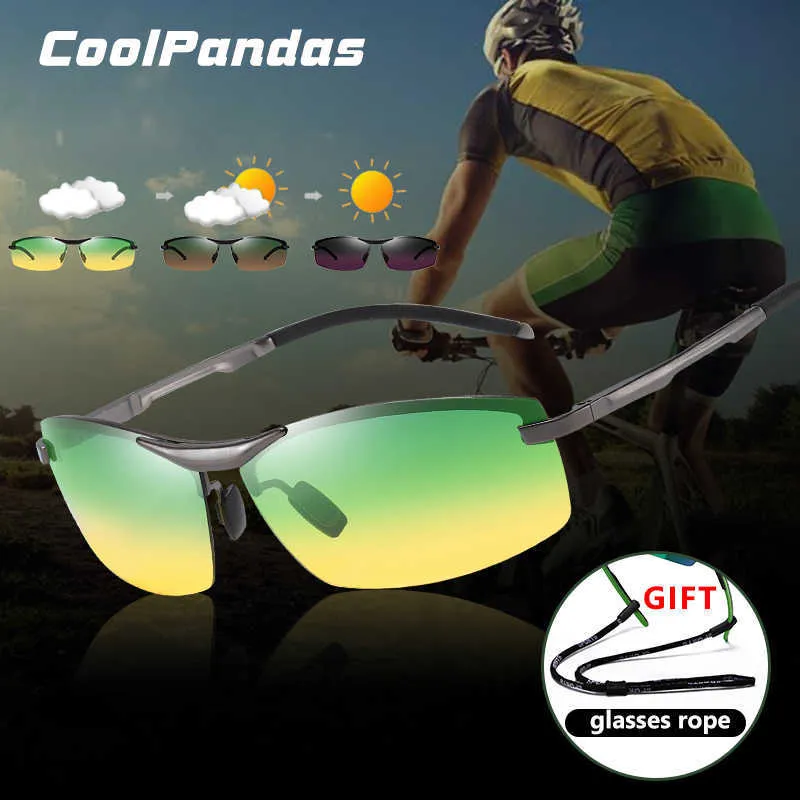 Utomhus Eyewear Coolpandas PhotoChromic Cycling Glasses Herrpolariserade solglasögon Sport Ridning Skyddsglasögon Kvinnor Gafas Ciclismo Hombre T220926