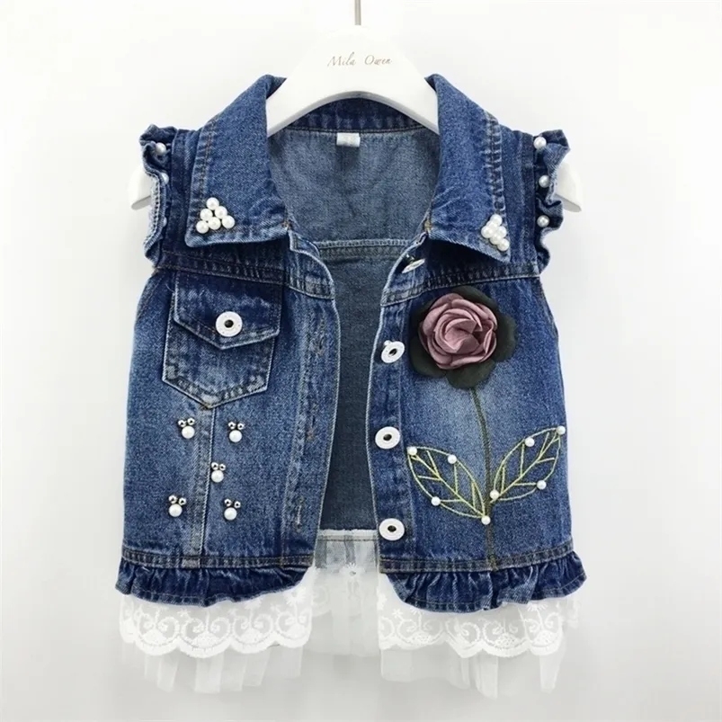 Weistcoat 1-10t Baby Denim Vest Vist Babe Jeans Jans Juvernes Dustale Outerwear Children Clothing Spring Autumn Bebe Cloths Kids Setts Tops 220927