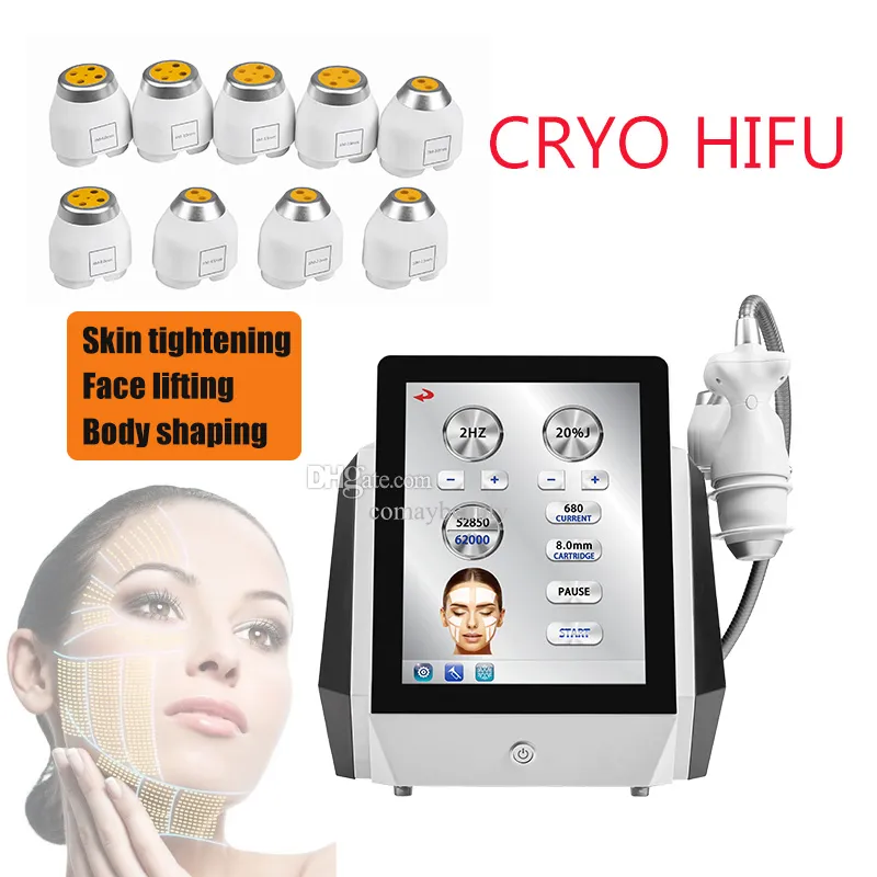 cryo hifuフェイスリフト高強度集中皮膚緊張療法ボディスリミングHifuビューティーマシン