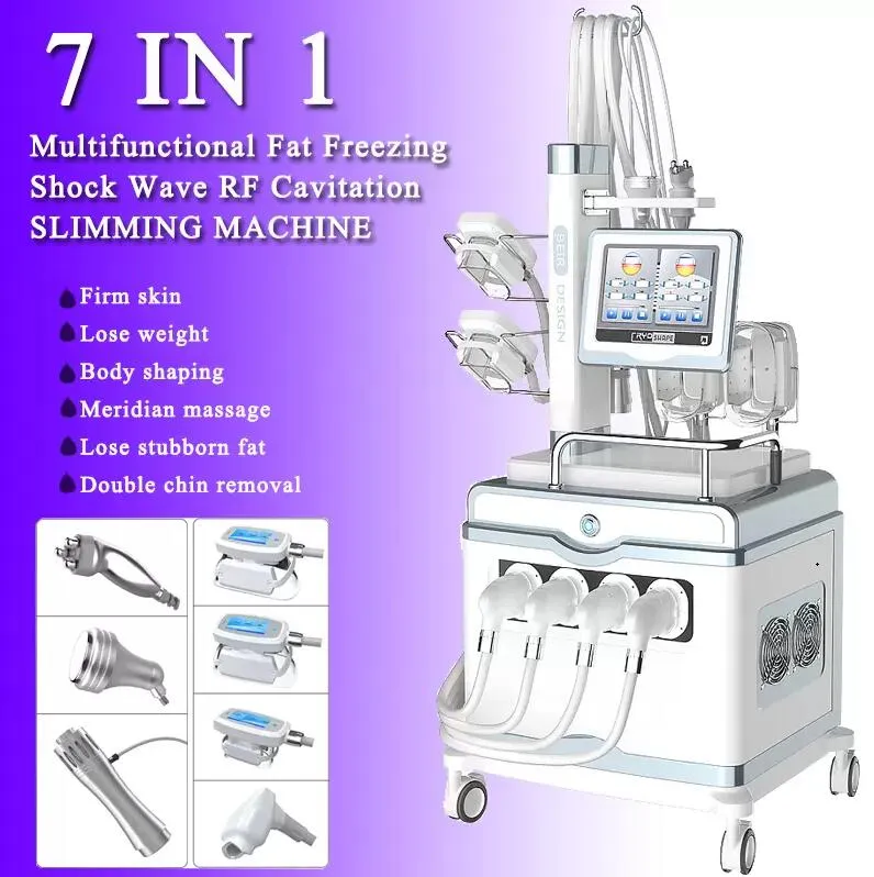 직접 효과 cryolipolisis body 슬리밍 지방 동결 공기 압력 요법 충격파 캐비테이션 RF 피부 강화 통증 완화 충격파 미용 장비