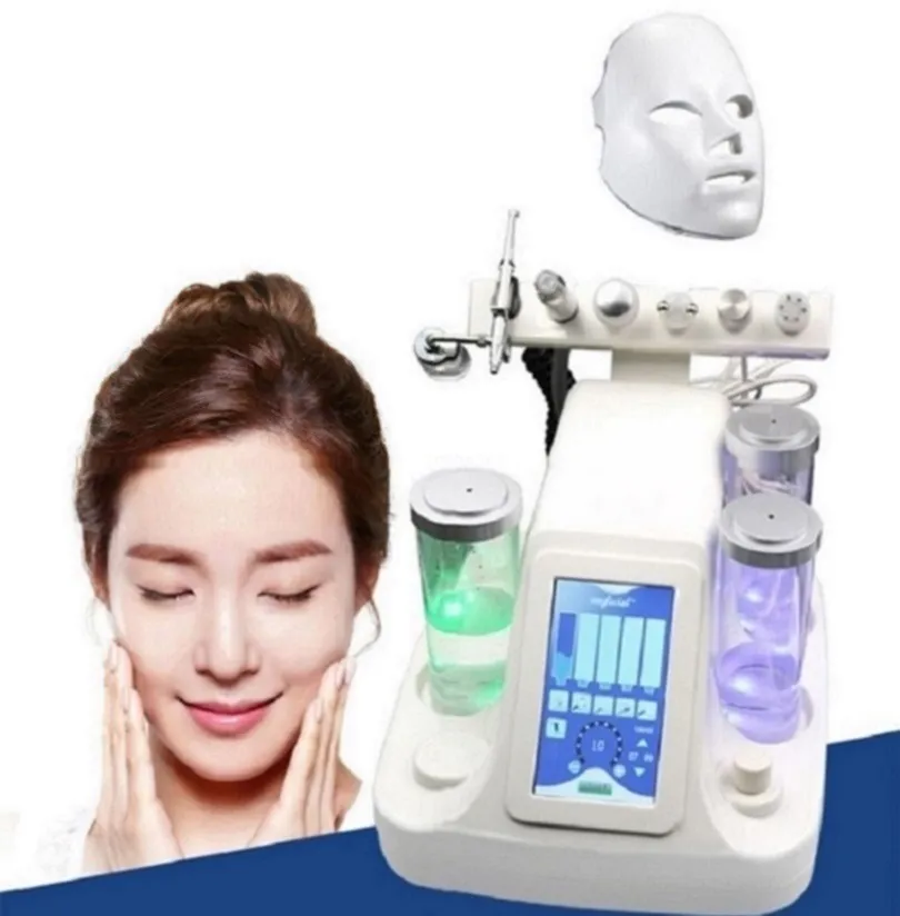 Équipement de beauté multifonctionnel 7 en 1 spa utilisation corée rajeunissement de la peau dermabrasion nettoyeur de pores solution de peeling aqua machine à oxygène hydro faciale