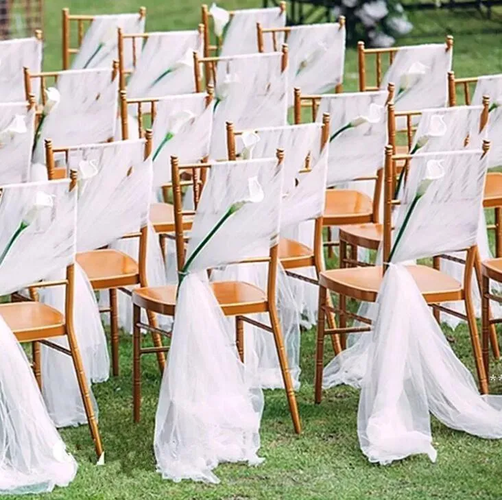 Fajas románticas para jardín, funda para silla de boda, fajas traseras, decoración para banquetes, Navidad, cumpleaños, fajas para sillas de boda formales JNB15799