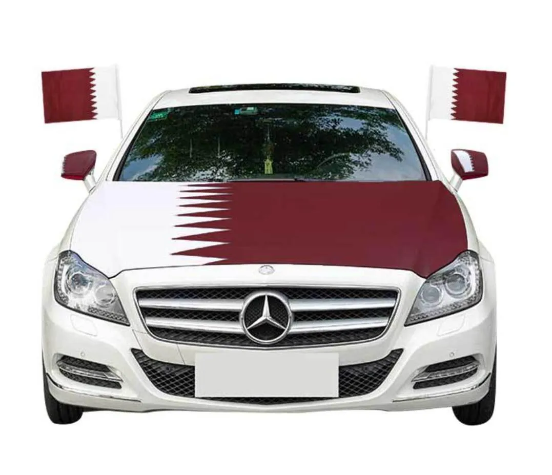 Katar Dünya Kupası Araba Bayrağı Otomobil Banner Flags Top 32 Otomatik Reflektör Kapak Ayna Kaput Kapakları