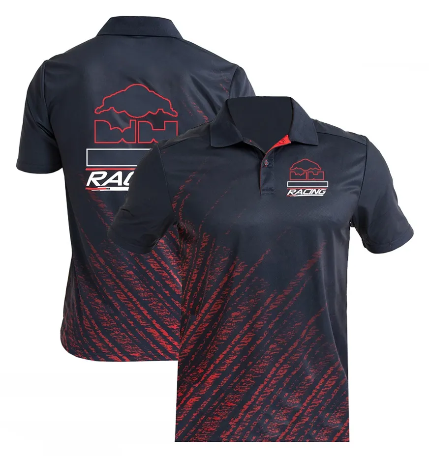 Uniformes da equipe de corrida F1, camisetas de lapela da série de corrida de verão, camisetas esportivas casuais personalizadas, camisas POLO de manga curta