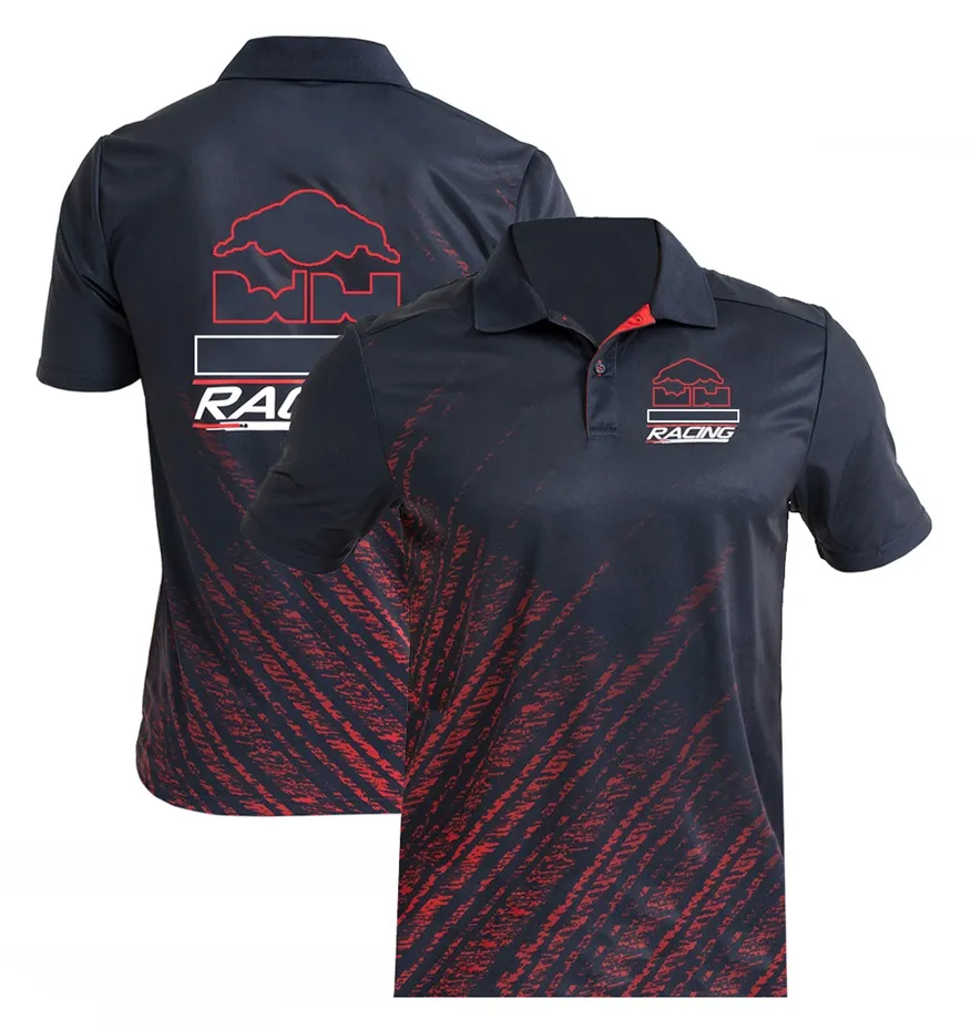 F1 Racing Team Uniforms Summer Racing Series Lapel T Shirts Customized