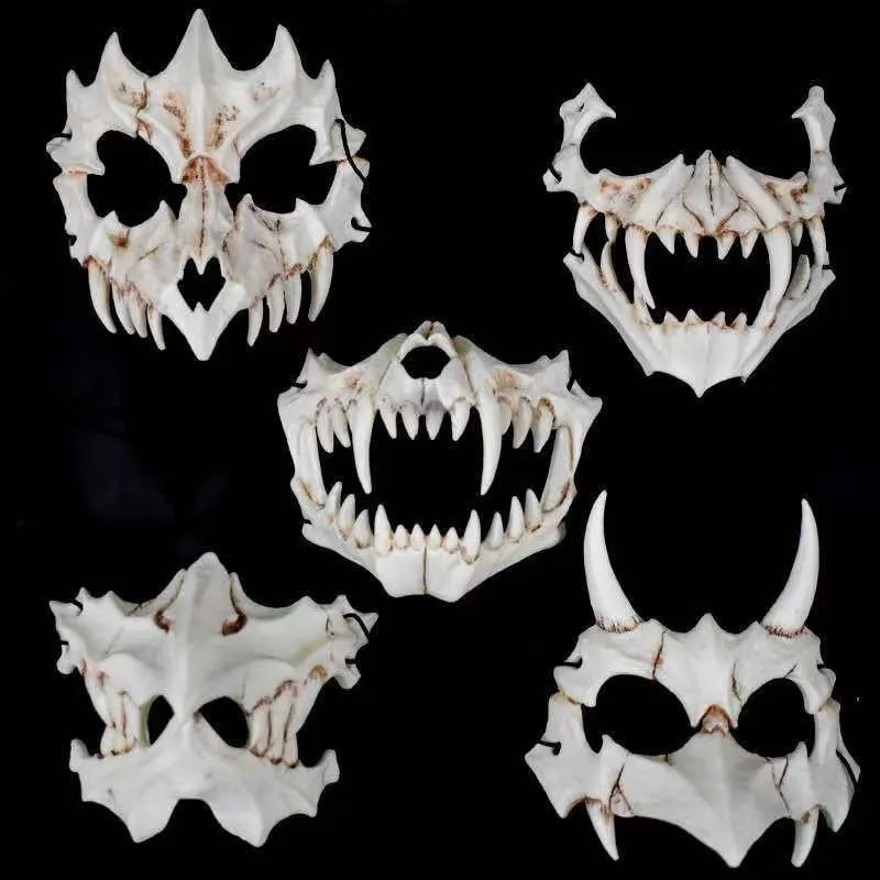 Halloween Japanese Party masks writer Kurado Two dimensional dress up CO Dragon God Tiger Night dog mask props