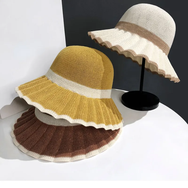 Cappelli da brima avaro giapponese a colori giapponese Cappello pescatore a maglia da maglia Sunbonnet femminile estivo Versatile Versatile Vendita Sun Sun 220928