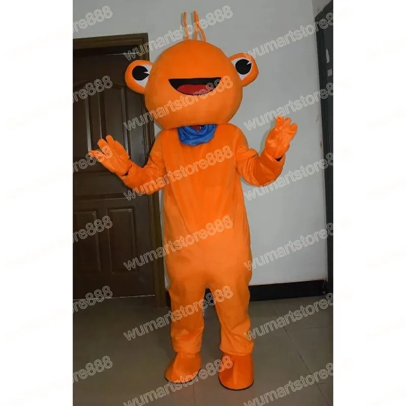 Halloween Frog Mascot Costume de desenho animado Personagem Carnaval Festival Dresses Fantorizados Tamanho dos adultos