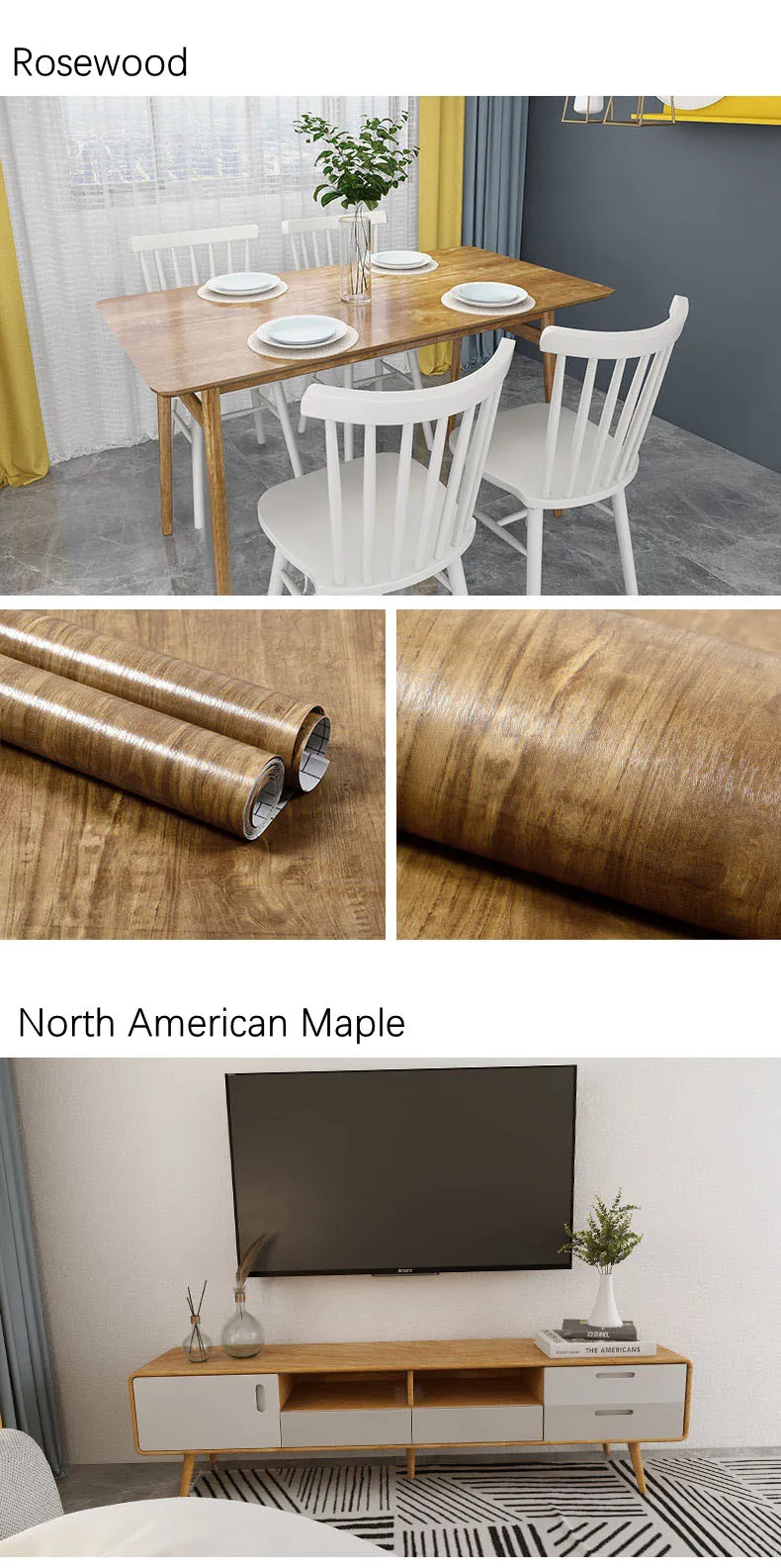 Wallpapers 5M 10M Wood Grain Home Decor Furniture Waterproof Vinyl Wall  Sticker Self Adhesive PVC Wallpaper Kitchen Cabinet Door 220927 De 1,81 € |  DHgate, image size:790x1585