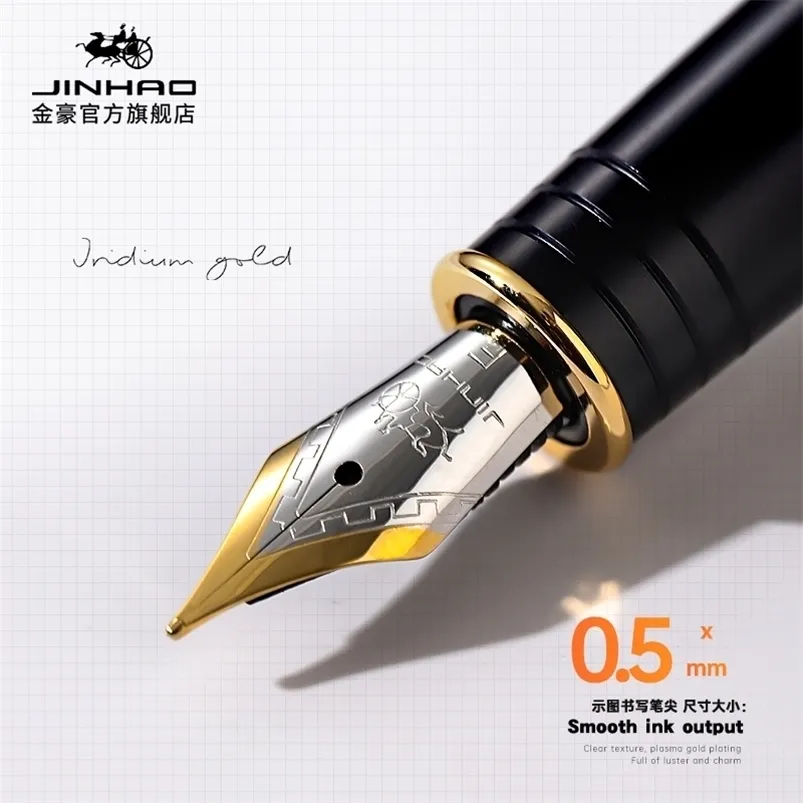 Füllfederhalter Luxus Jinhao Stift Matte mittlere Tinte Hohe Qualität Dolma Kalem Schule Büro Name Geschenk Briefpapier 220928